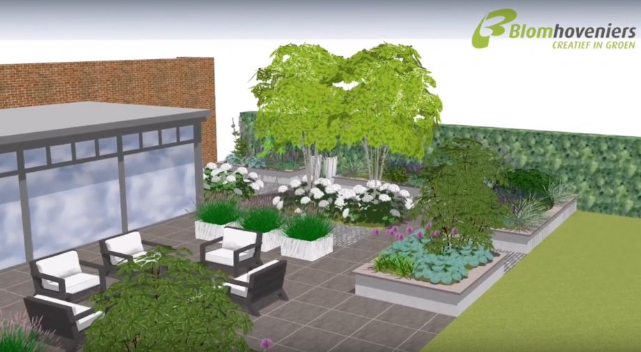 3D-visualisatie tuinontwerp Roosendaal